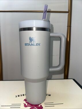 Stanley 40 oz Gray Travel Tumbler with Handle